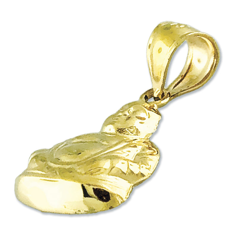 14K Gold Buddha Charm