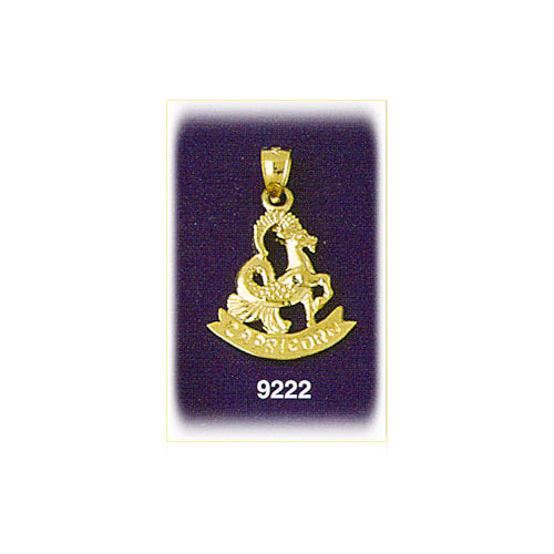 14K Gold 3-D Zodiac Capricorn Charm