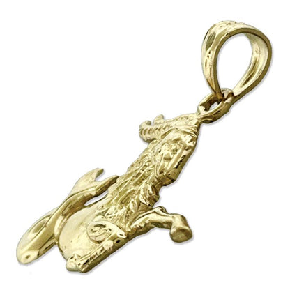 14K Gold Zodiac Capricorn Pendant