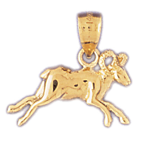 14K Gold Zodiac Aries Charm