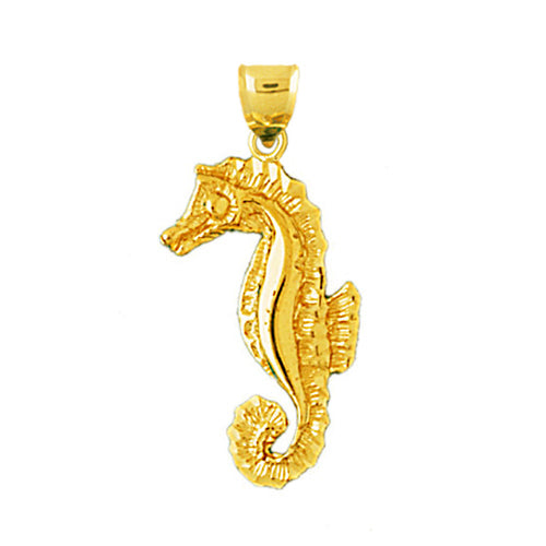 14K Gold Sea life Seahorse Charm