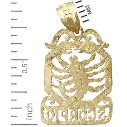 14K Gold Scorpio Zodiac Charm