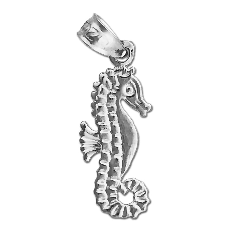 14K Gold Sea life Curly Tail Seahorse Charm