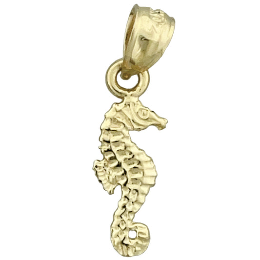 14K Gold Small Seahorse Charm