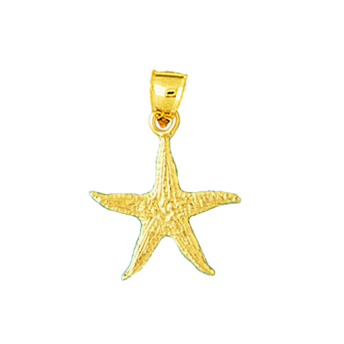 14K Gold Starfish Sealife Charm