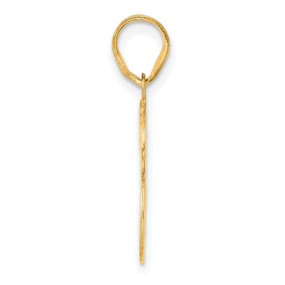 14k Yellow Gold Polished Etched Number 33 Pendant