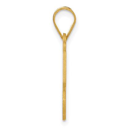 14k Yellow Gold Polished Etched Number 50 Pendant