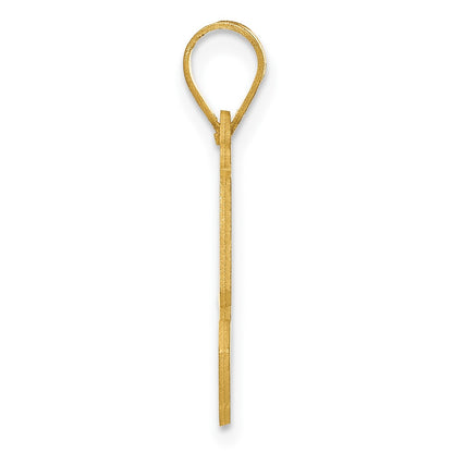 14k Yellow Gold Polished Etched Number 53 Pendant