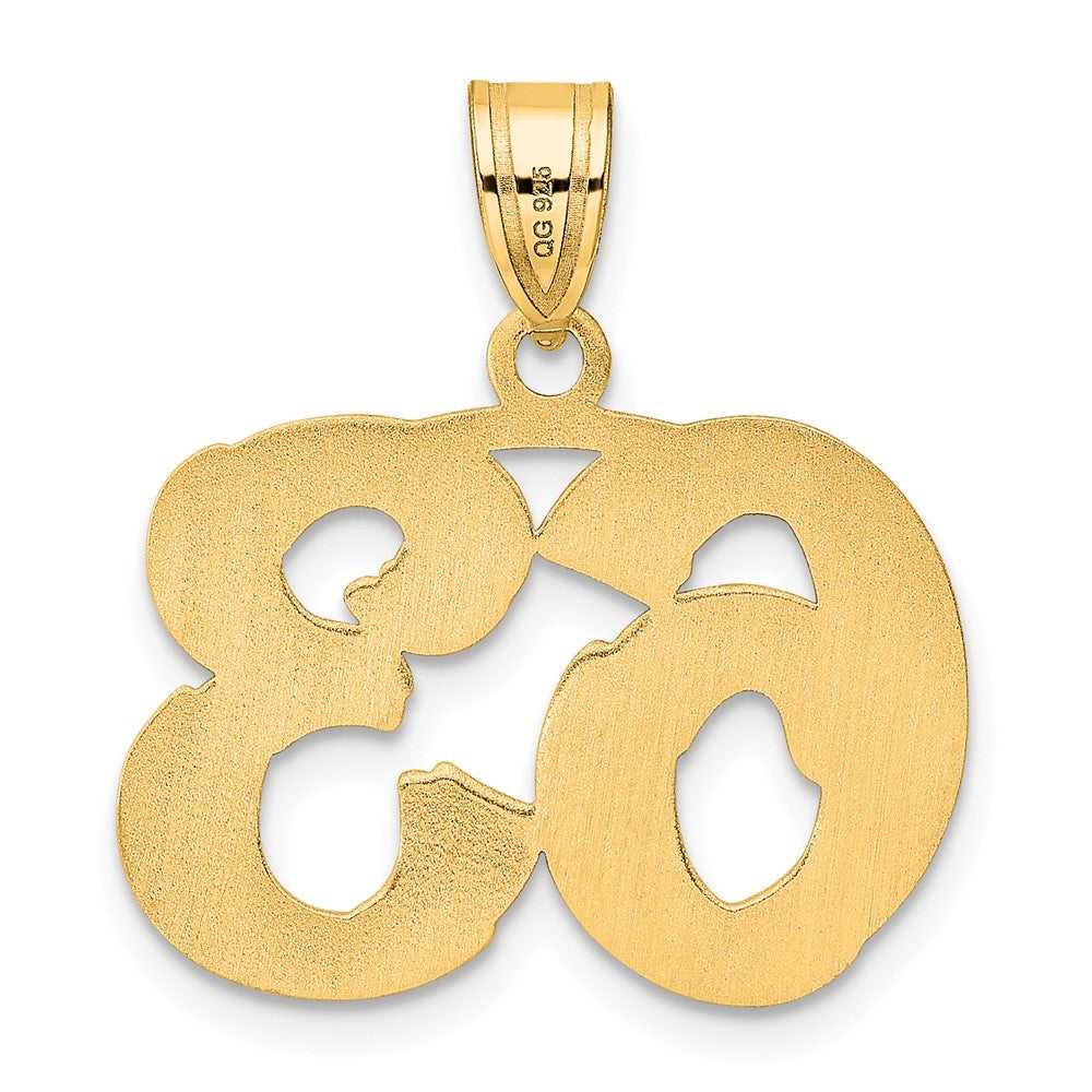 14k Yellow Gold Polished Etched Number 63 Pendant