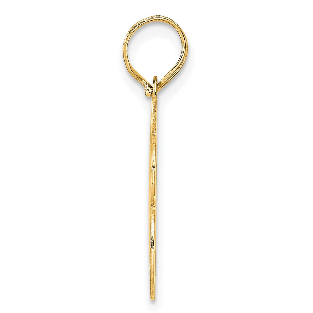 14k Yellow Gold Polished Etched Number 68 Pendant