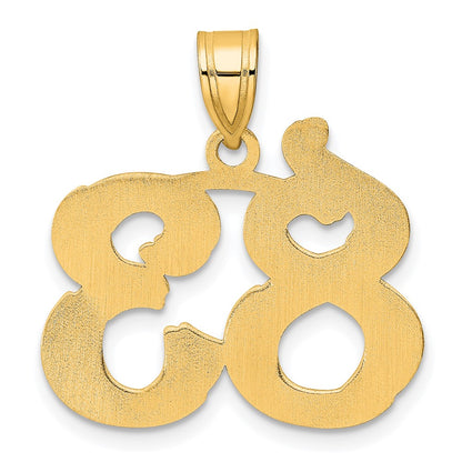 14k Yellow Gold Polished Etched Number 83 Pendant