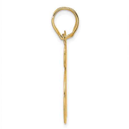14k Yellow Gold Polished Etched Number 85 Pendant