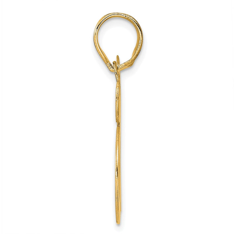 14k Yellow Gold Polished Etched Number 85 Pendant
