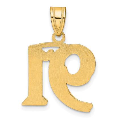 14k Yellow Gold Polished Etched Number 91 Pendant