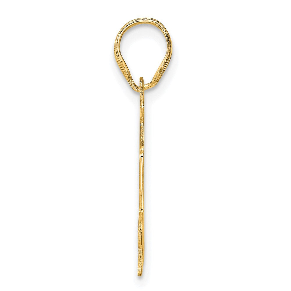 14k Yellow Gold Polished Etched Number 94 Pendant