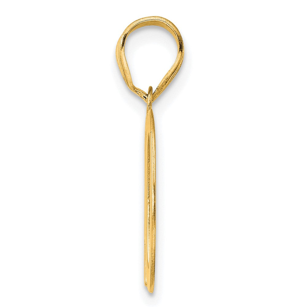 14k Yellow Gold Polished Number 10 Pendant