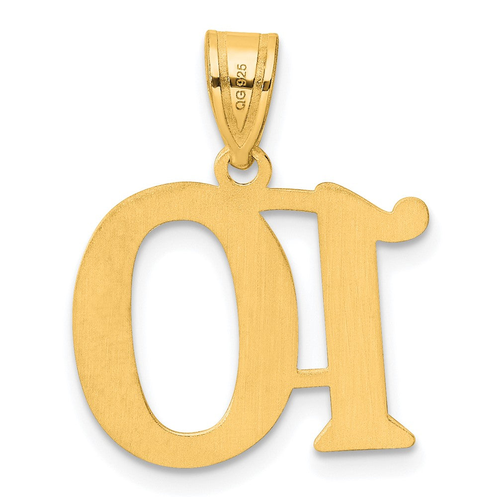 14k Yellow Gold Polished Number 10 Pendant
