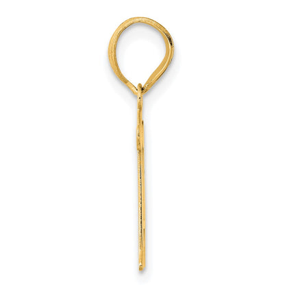 14k Yellow Gold Polished Number 11 Pendant
