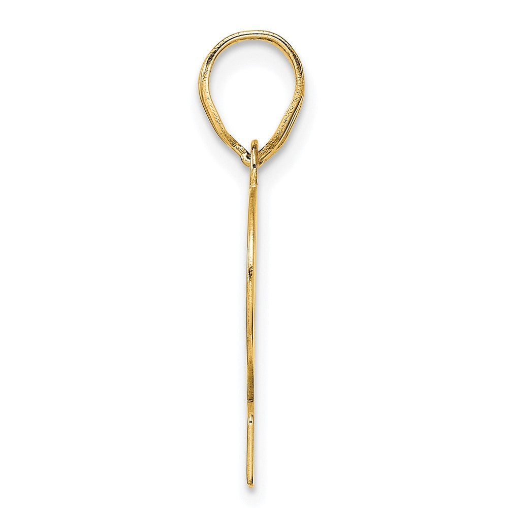 14k Yellow Gold Polished Number 12 Pendant