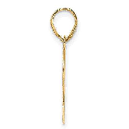 14k Yellow Gold Polished Number 12 Pendant