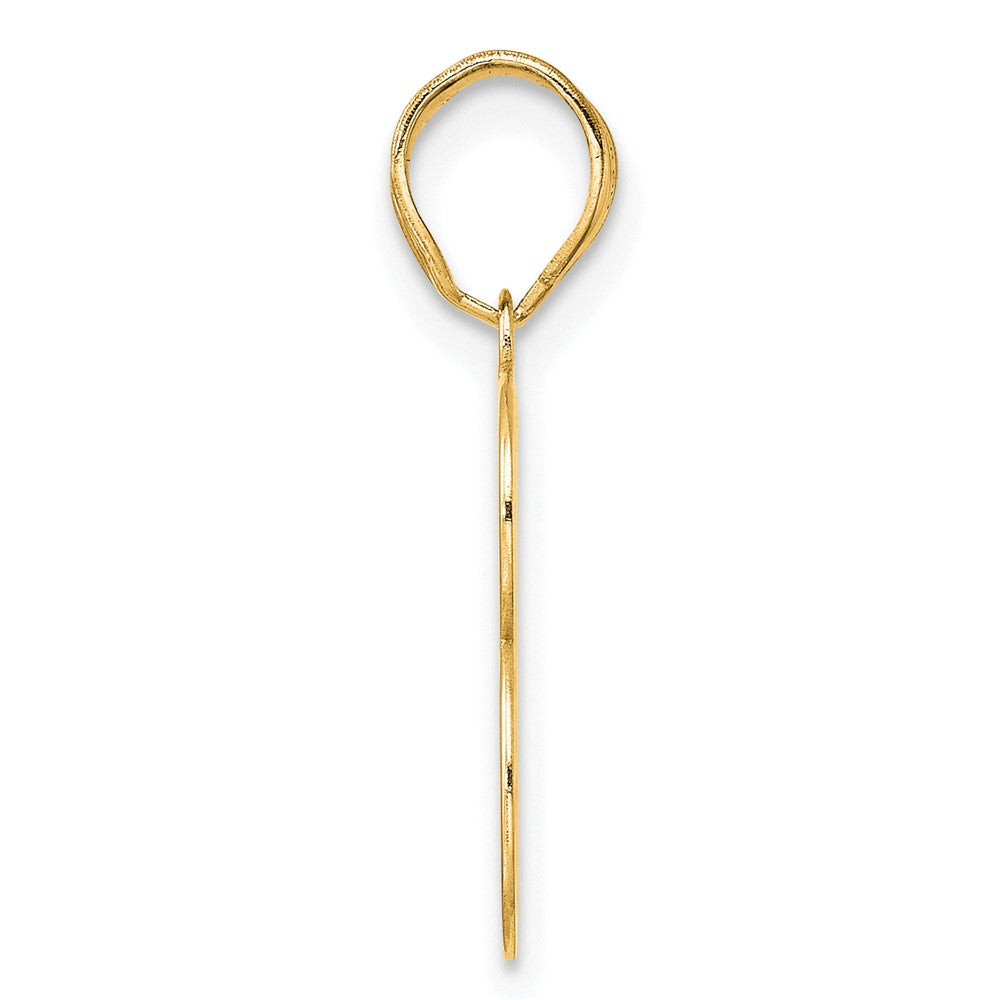 14k Yellow Gold Polished Number 13 Pendant