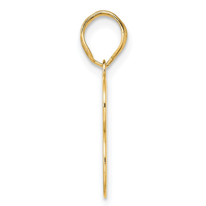 14k Yellow Gold Polished Number 13 Pendant