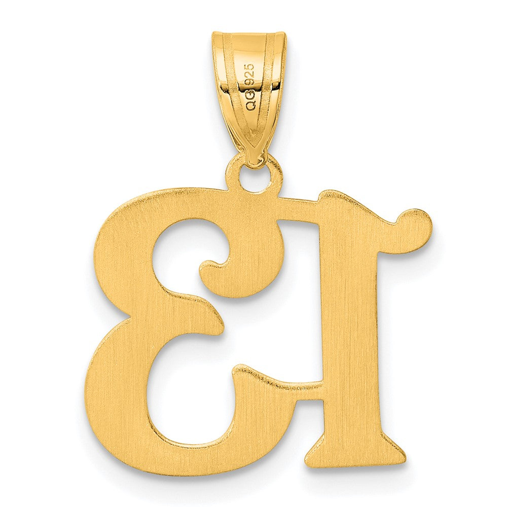14k Yellow Gold Polished Number 13 Pendant