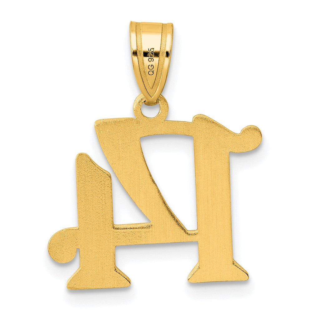 14k Yellow Gold Polished Number 14 Pendant