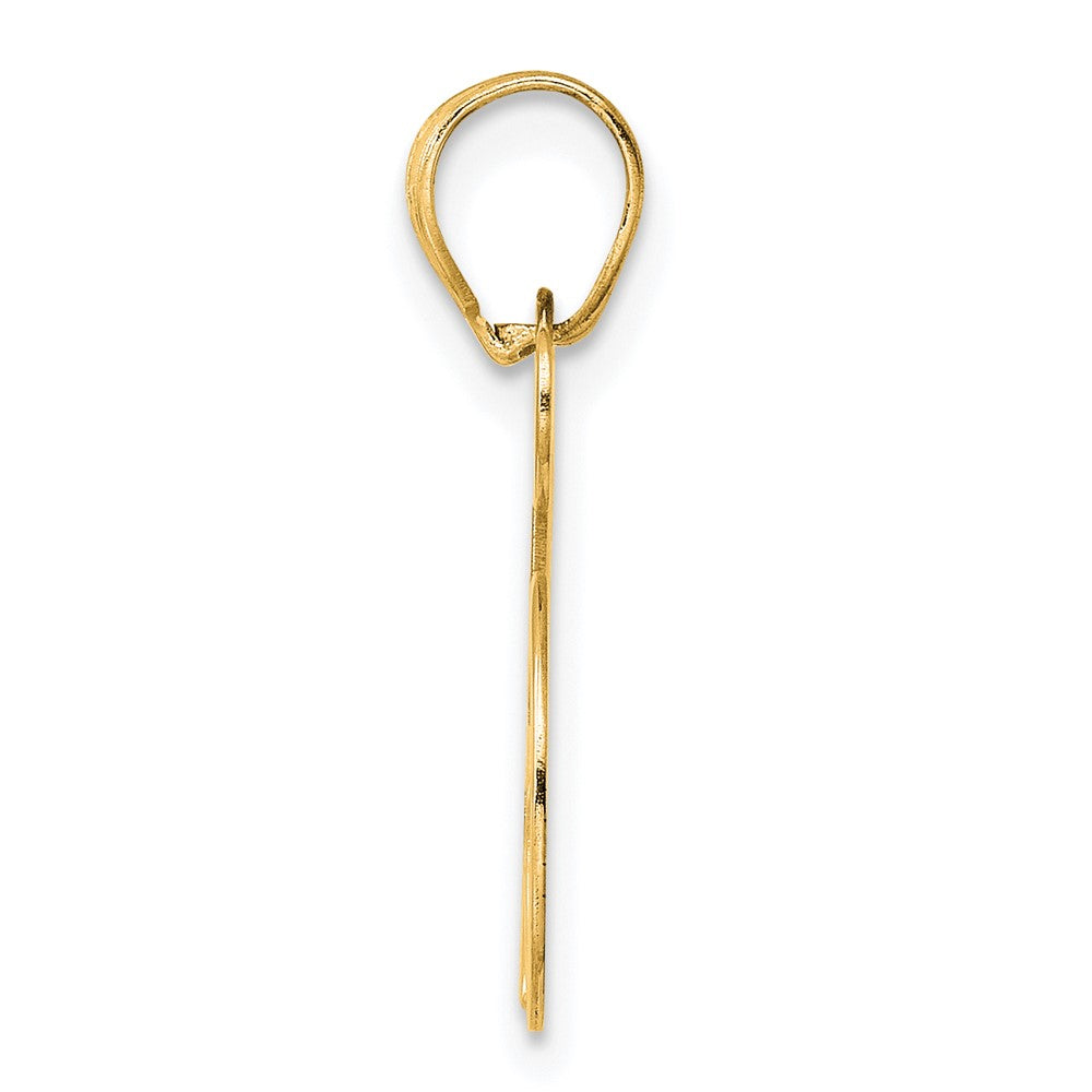 14k Yellow Gold Polished Number 15 Pendant