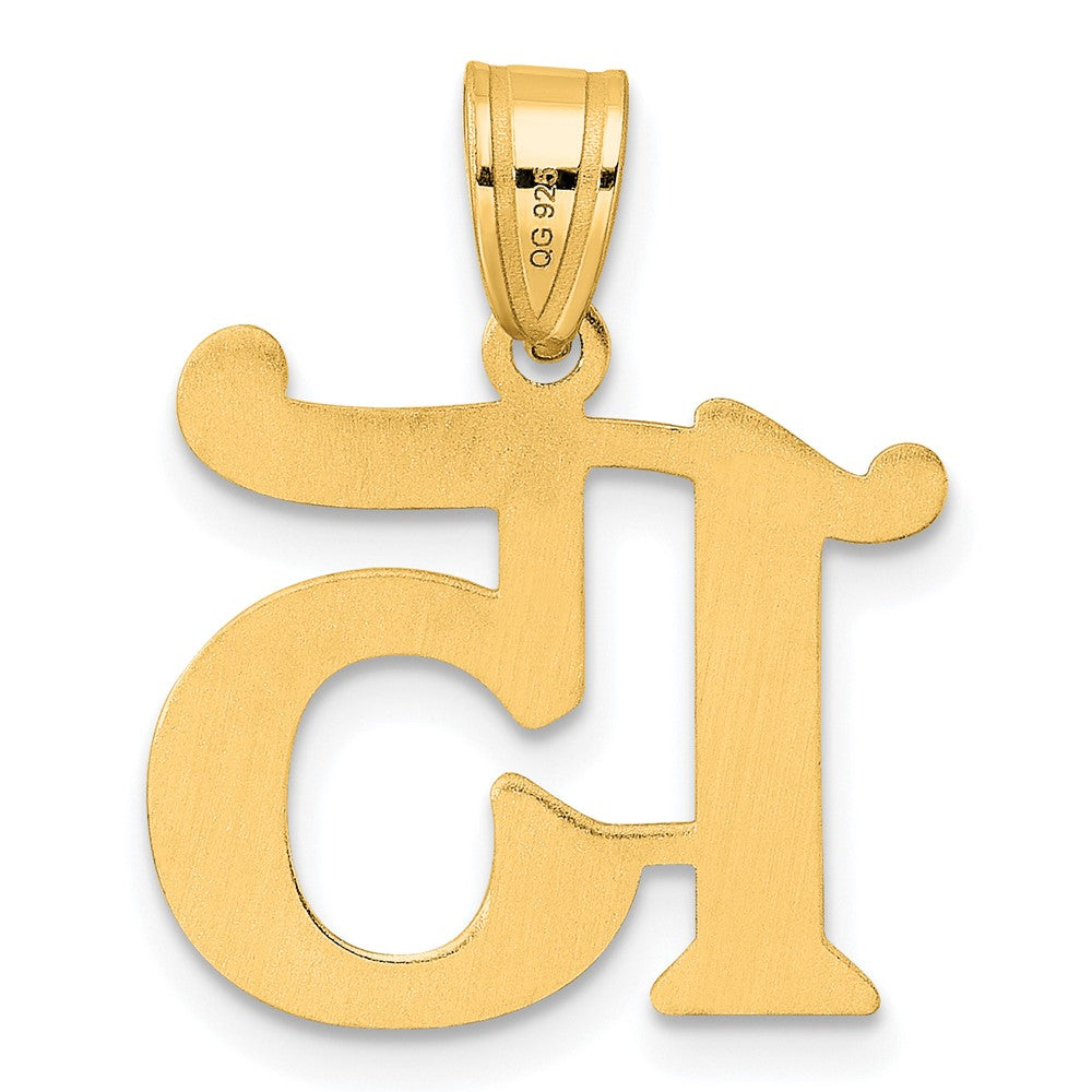 14k Yellow Gold Polished Number 15 Pendant