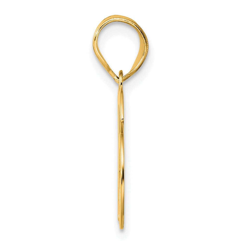 14k Yellow Gold Polished Number 16 Pendant