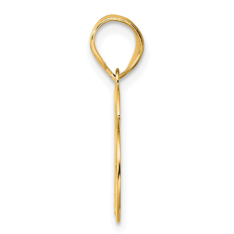 14k Yellow Gold Polished Number 16 Pendant