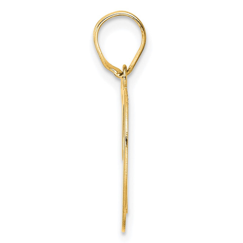 14k Yellow Gold Polished Number 19 Pendant