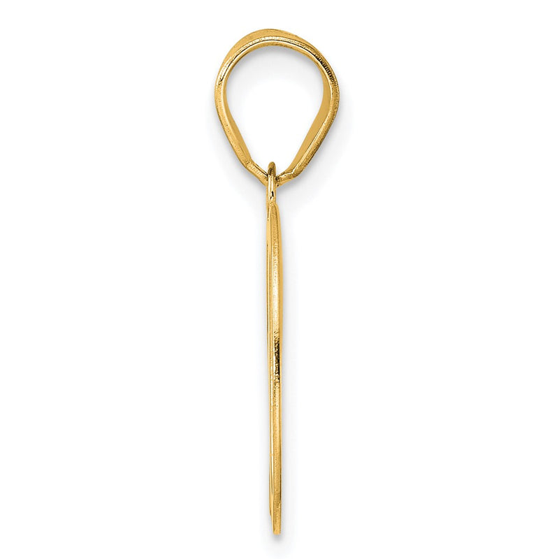 14k Yellow Gold Polished Number 20 Pendant