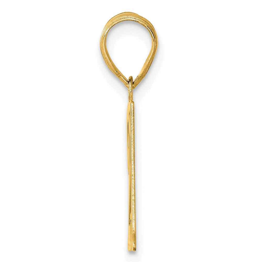 14k Yellow Gold Polished Number 21 Pendant