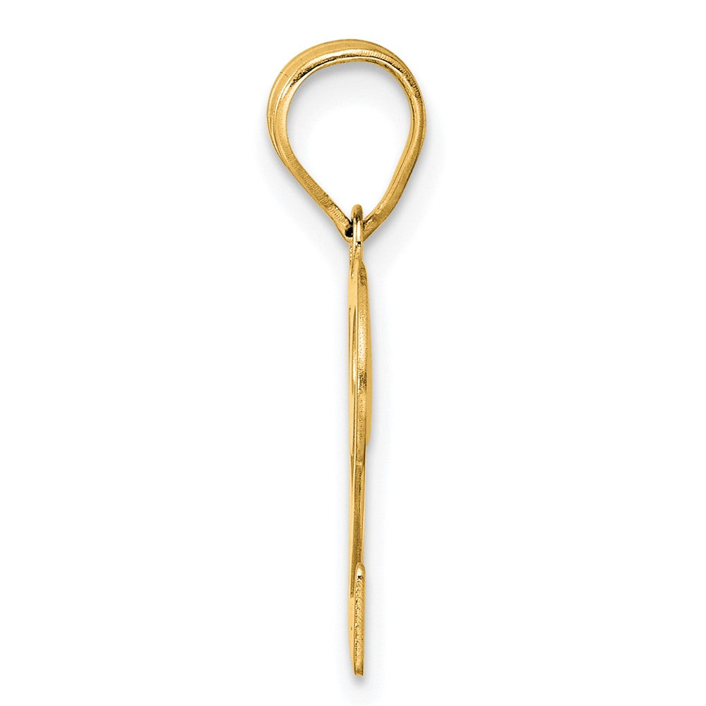 14k Yellow Gold Polished Number 22 Pendant