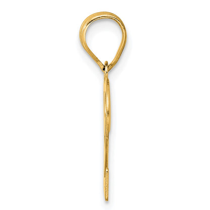 14k Yellow Gold Polished Number 22 Pendant