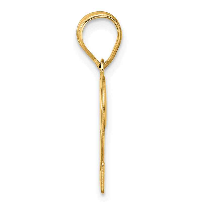 14k Yellow Gold Polished Number 22 Pendant