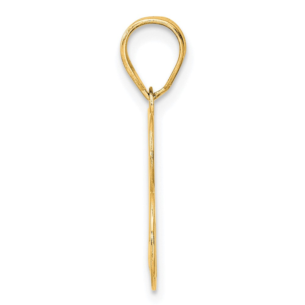 14k Yellow Gold Polished Number 23 Pendant