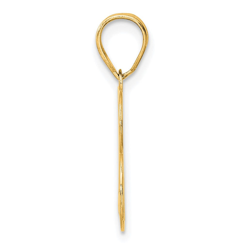 14k Yellow Gold Polished Number 23 Pendant
