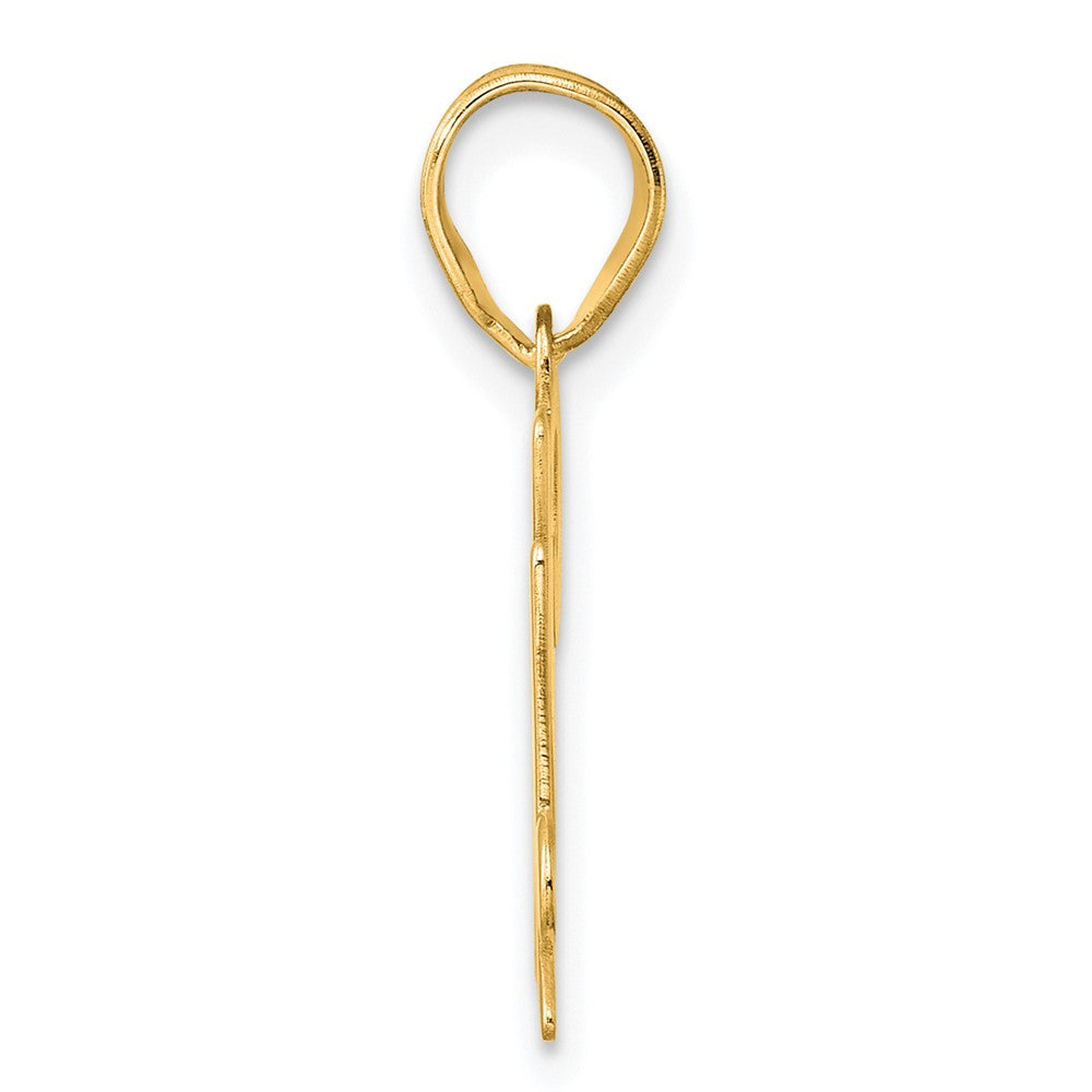 14k Yellow Gold Polished Number 24 Pendant