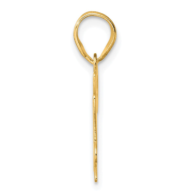 14k Yellow Gold Polished Number 24 Pendant