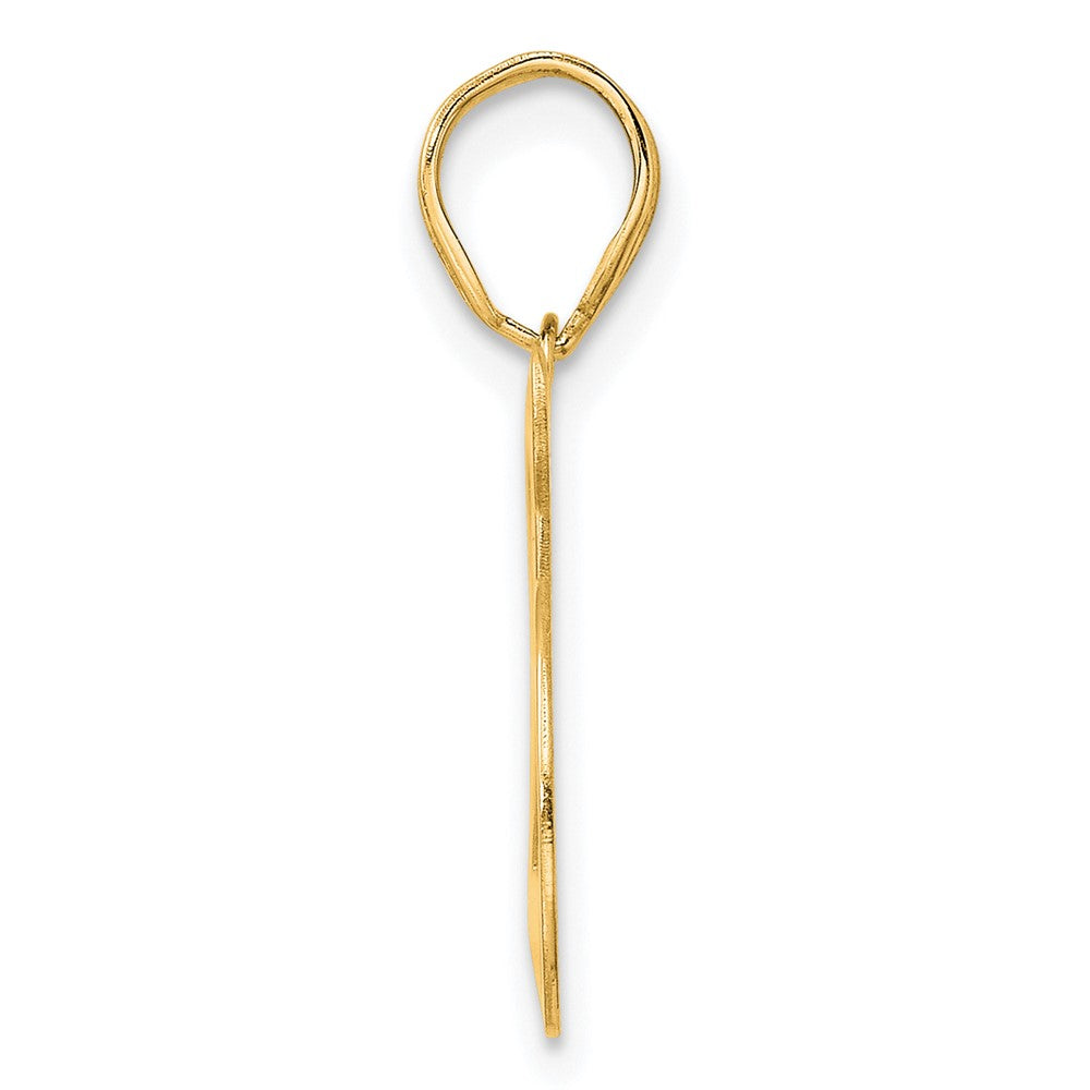 14k Yellow Gold Polished Number 25 Pendant