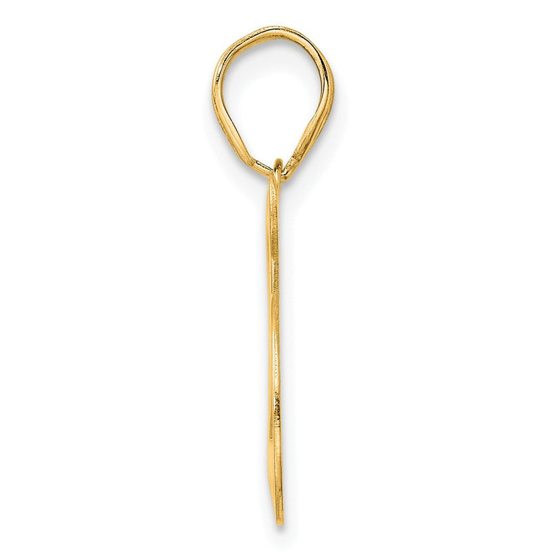 14k Yellow Gold Polished Number 25 Pendant