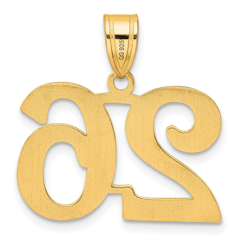 14k Yellow Gold Polished Number 26 Pendant