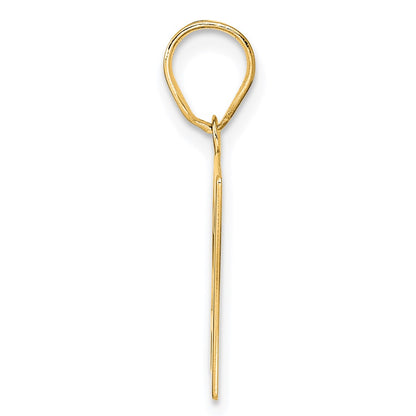 14k Yellow Gold Polished Number 27 Pendant