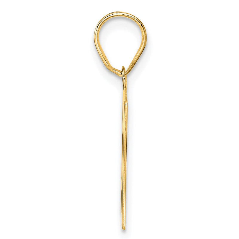 14k Yellow Gold Polished Number 27 Pendant