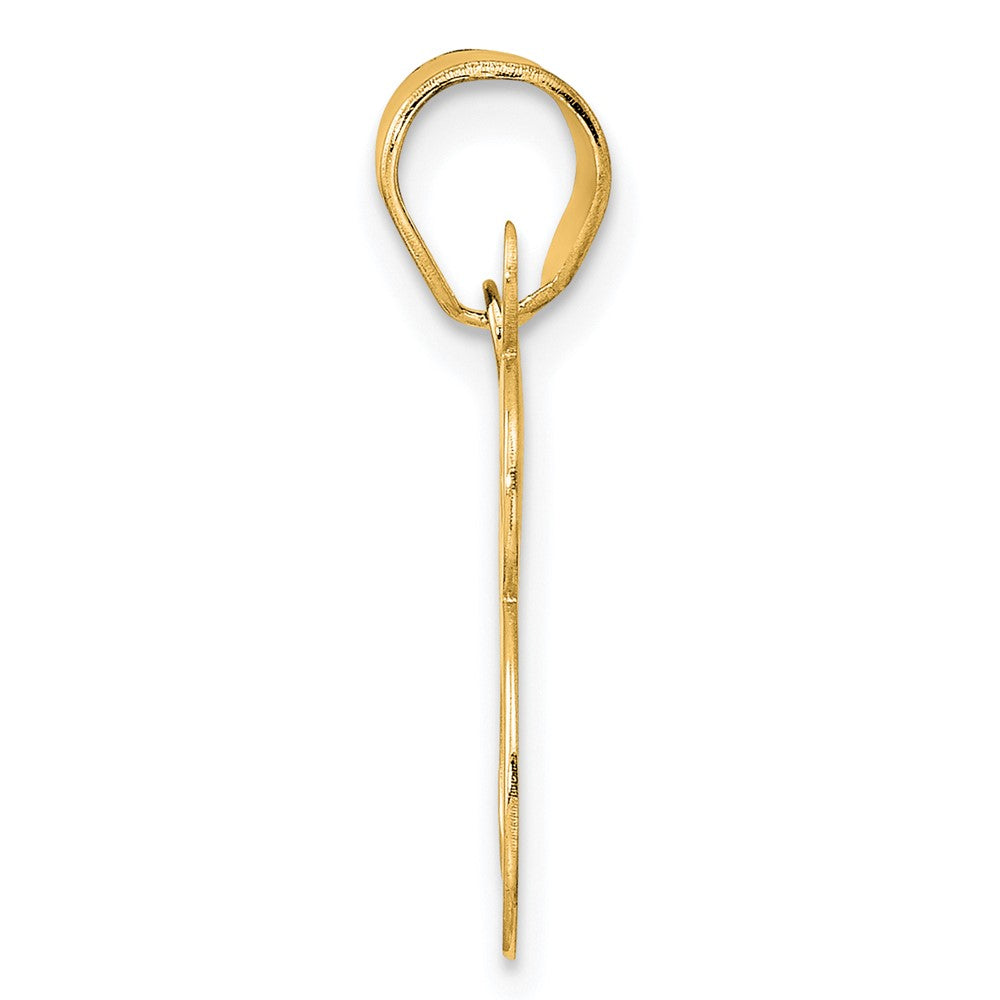 14k Yellow Gold Polished Number 28 Pendant