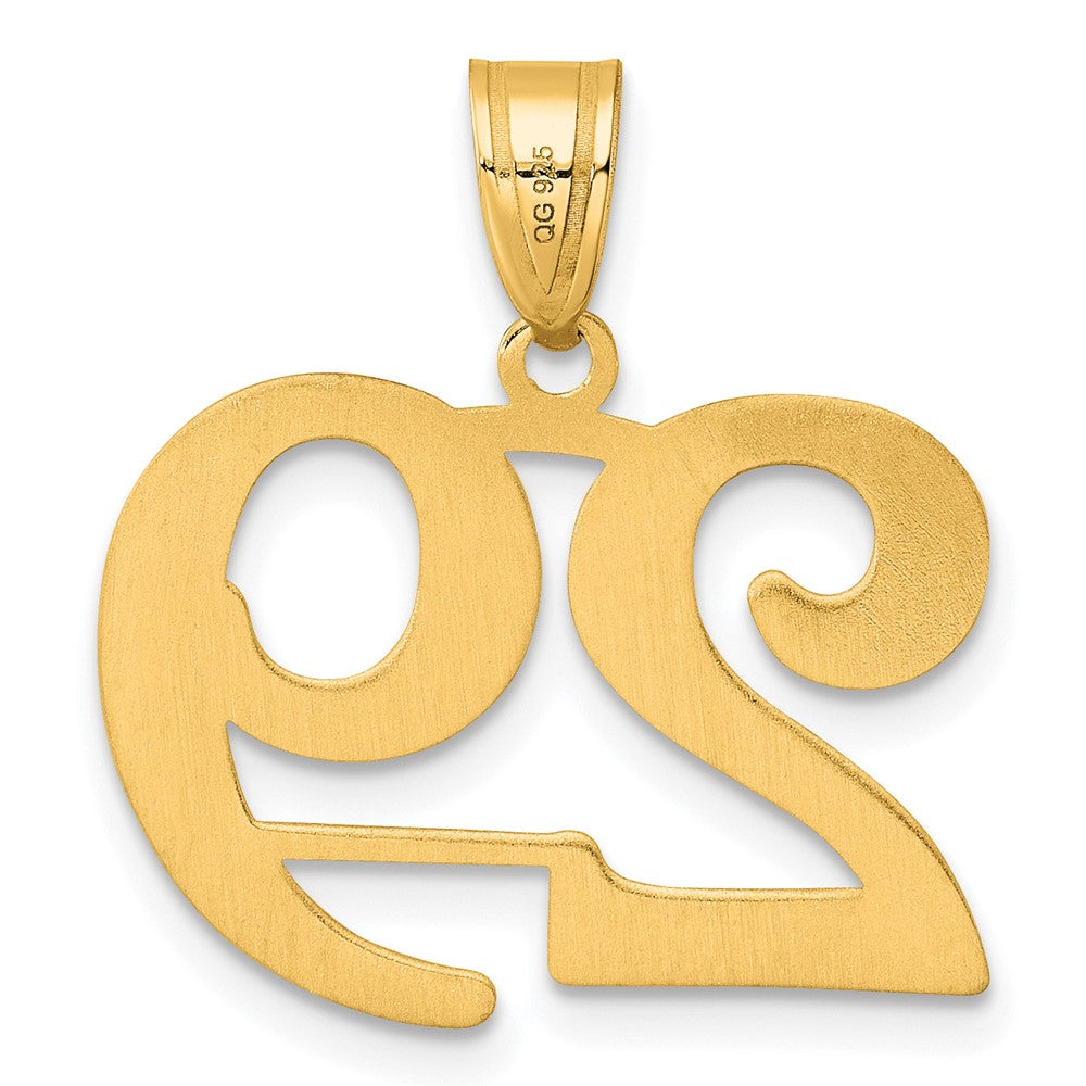 14k Yellow Gold Polished Number 29 Pendant