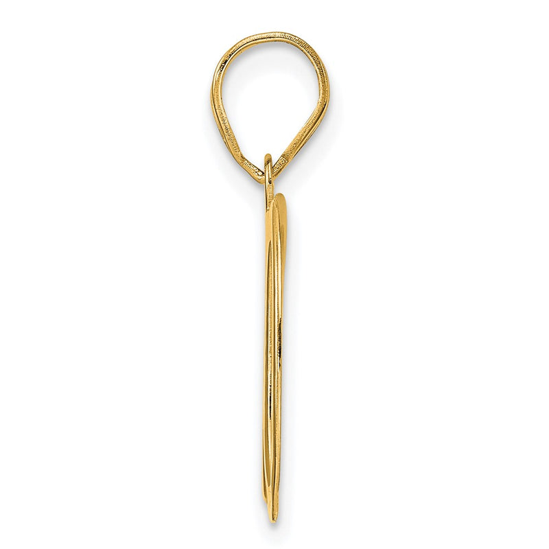 14k Yellow Gold Polished Number 30 Pendant